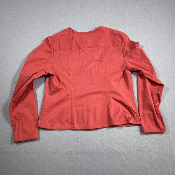 Pendleton Jacket Women Large Twill Laguna Orange Button Front Long Sleeve Casual - Picture 10 of 11